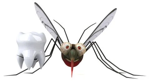 Mosquito - 3D Illustration Illustrazione stock