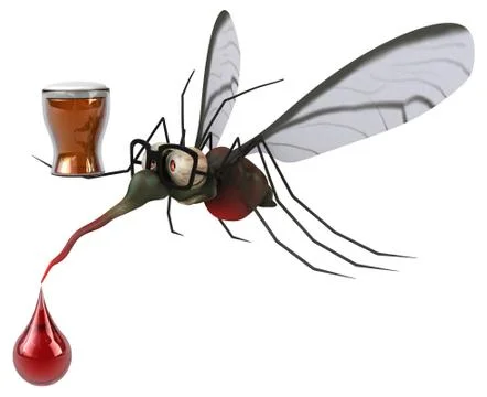 Mosquito - 3D Illustration Stock Illustration