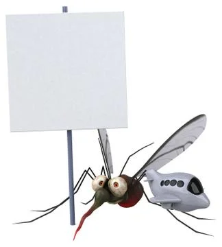 Mosquito - 3D Illustration Stock Illustration