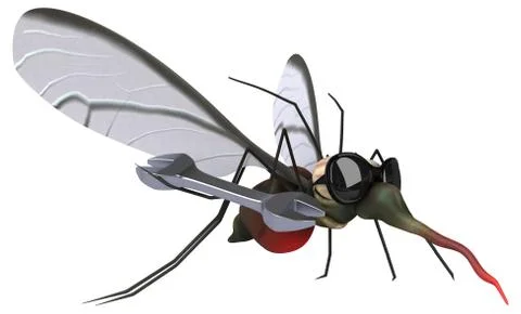Mosquito - 3D Illustration Stock Illustration