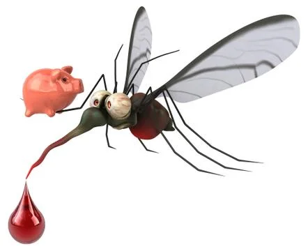 Mosquito - 3D Illustration Illustrazione stock