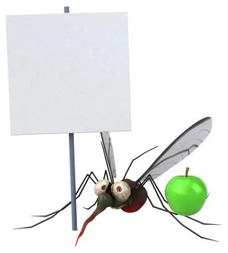 Mosquito - 3D Illustration Stock Illustration
