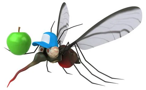 Mosquito - 3D Illustration Stock Illustration