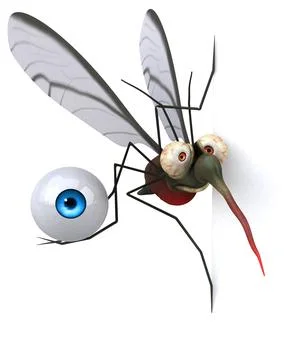 Mosquito - 3D Illustration Stock Illustration