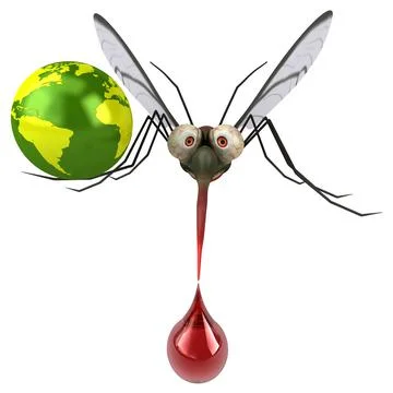 Mosquito - 3D Illustration Stock Illustration