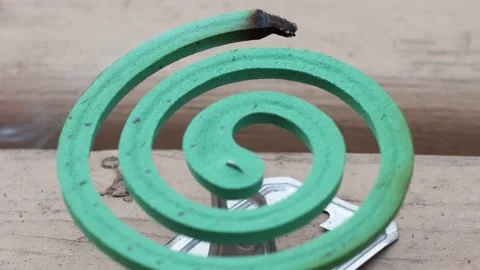 A Mosquito Coil Burning Counterclockwise Stock Footage 196903193