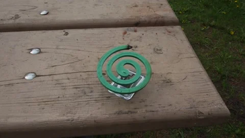 A Mosquito Coil From the Top Down Stock Footage 196903215