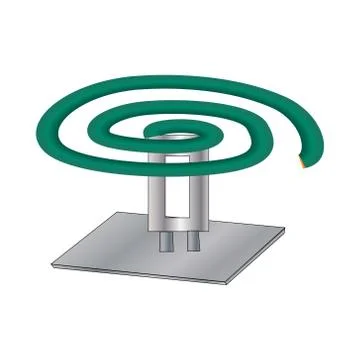 Mosquito coils on white background. Stock Illustration