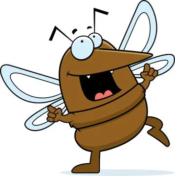 Mosquito Dancing Stock Illustration