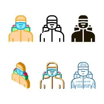 Mosquito fighter icon minimal vector outline Stock Illustration
