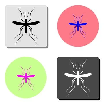 Mosquito. flat vector icon Stock Illustration
