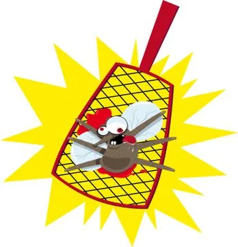 Mosquito flyswatter Stock Illustration