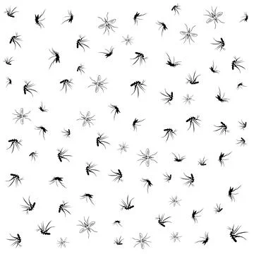 Mosquito icon in design pattern with various shapes Stock Illustration