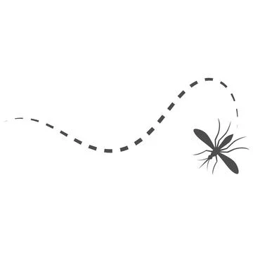 Mosquito icon logo design Illustrazione stock