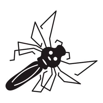 Mosquito icon, simple style Illustrazione stock