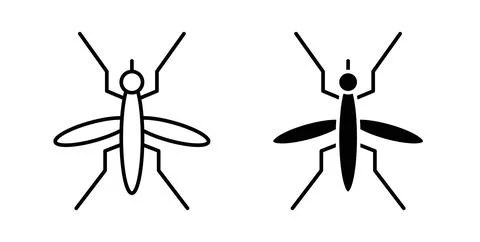 Mosquito icon symbol. Flat Vector illustration Stock Illustration