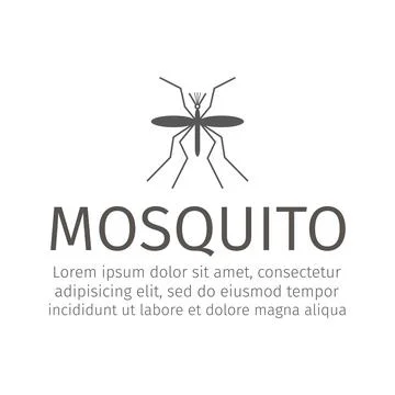 Mosquito icon vector. Vector graphic Illustrazione stock