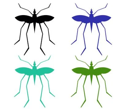 Mosquito icon on white background Stock Illustration