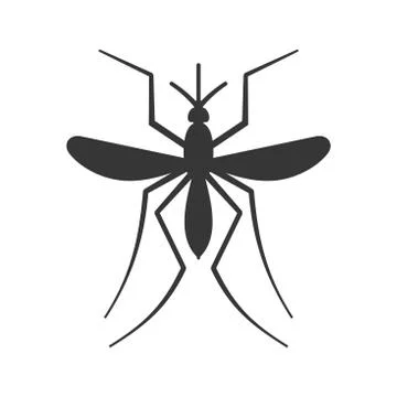 Mosquito Icon on White Background. Vector Stock Illustration