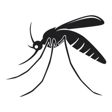 Mosquito icon on a white background. Vector illustration. Stock Illustration