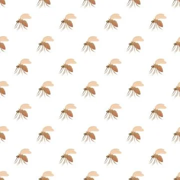 Mosquito insect repeated pattern on white background 스톡 일러스트