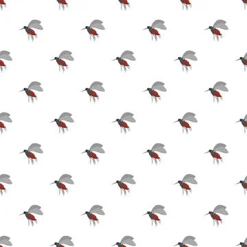 Mosquito insect seamless pattern representing disease and health risk Stock Illustration