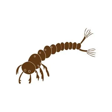 Mosquito larvae icon Stock Illustration