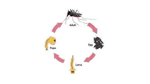 Mosquito lifecycle Stock Footage 80912448