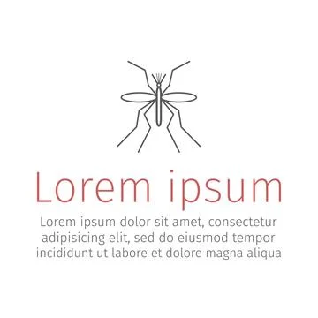 Mosquito line icon vector. Vector icon for web graphic 스톡 일러스트