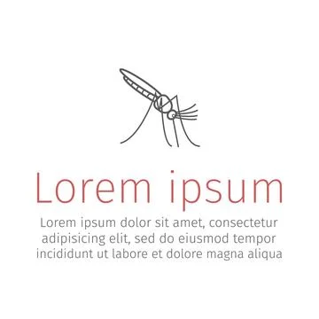 Mosquito line icon vector. Vector icon for web graphic Stock Illustration