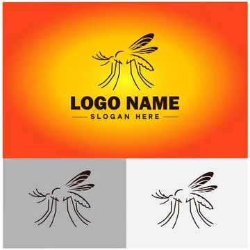 Mosquito logo vector art icon graphics for business brand icon mosquito log.. Stock Illustration
