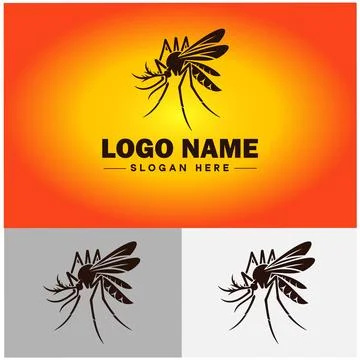 Mosquito logo vector art icon graphics for business brand icon mosquito log.. Stock Illustration