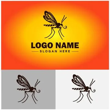 Mosquito logo vector art icon graphics for business brand icon mosquito log.. Stock-Illustration