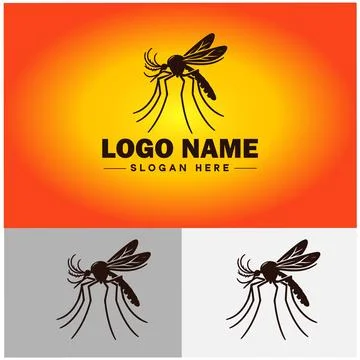 Mosquito logo vector art icon graphics for business brand icon mosquito log.. Illustrazione stock