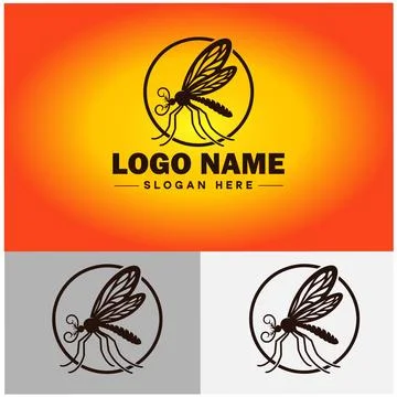 Mosquito logo vector art icon graphics for business brand icon mosquito log.. Illustrazione stock