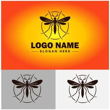 Mosquito logo vector art icon graphics for business brand icon mosquito log.. Illustrazione stock