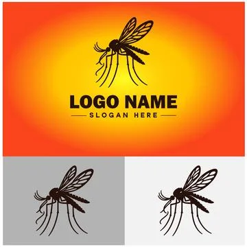 Mosquito logo vector art icon graphics for business brand icon mosquito log.. Illustrazione stock
