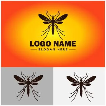 Mosquito logo vector art icon graphics for business brand icon mosquito log.. Stock Illustration