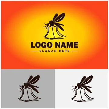 Mosquito logo vector art icon graphics for business brand icon mosquito log.. Stock Illustration