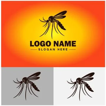 Mosquito logo vector art icon graphics for business brand icon mosquito log.. Stock Illustration