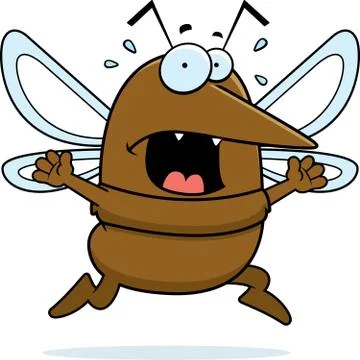 Mosquito Panic Stock Illustration