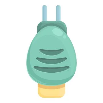 Mosquito protective plug icon cartoon vector. Dengue protection 스톡 일러스트