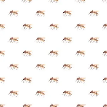 Mosquito repeating pattern on white background Illustrazione stock