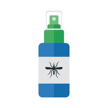 Mosquito repellent spray bottle vector illustration Stock Illustration