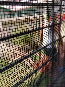 Mosquito repellent window net . Stock Illustration