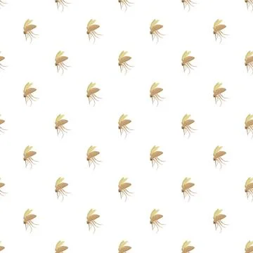 Mosquito seamless pattern for insect infestation background Stock Illustration