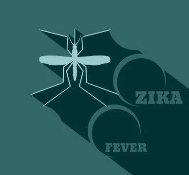 Mosquito silhouette flat style vector illustration Virus diseases transmit... Foto stock
