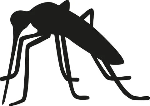 Mosquito silhouette Stock Illustration