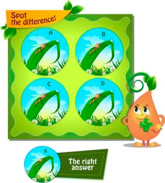 Mosquito Spot the difference Stock Illustration