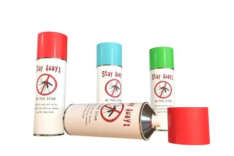 Mosquito spray cans Stock Illustration
